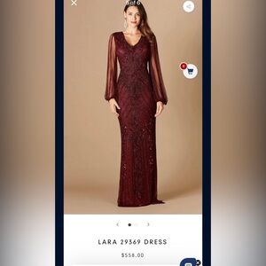 Lara Women's Burgundy Dress